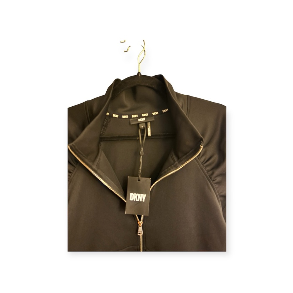 DKNY Women's Black Bomber Jacket - Picture 3 of 11